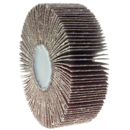 Weiler 3" x 1" Tiger Coated Abrasive Flap Wheel, 1/4"-20 Threaded Stem, 80AO 52623